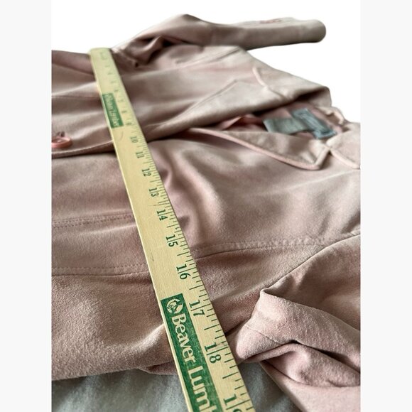 100% Genuine Leather Suede Fully Lined Pink Blazer - Picture 14 of 15